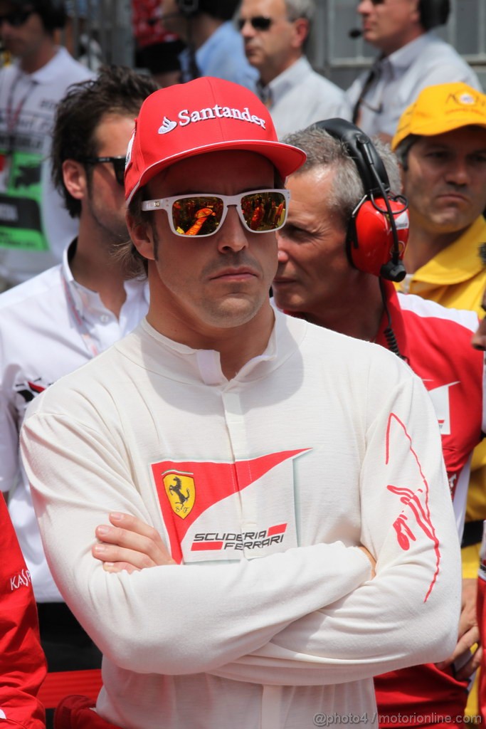GP MONACO, 27.05.2012- Gara, Fernando Alonso (ESP) Ferrari F2012 