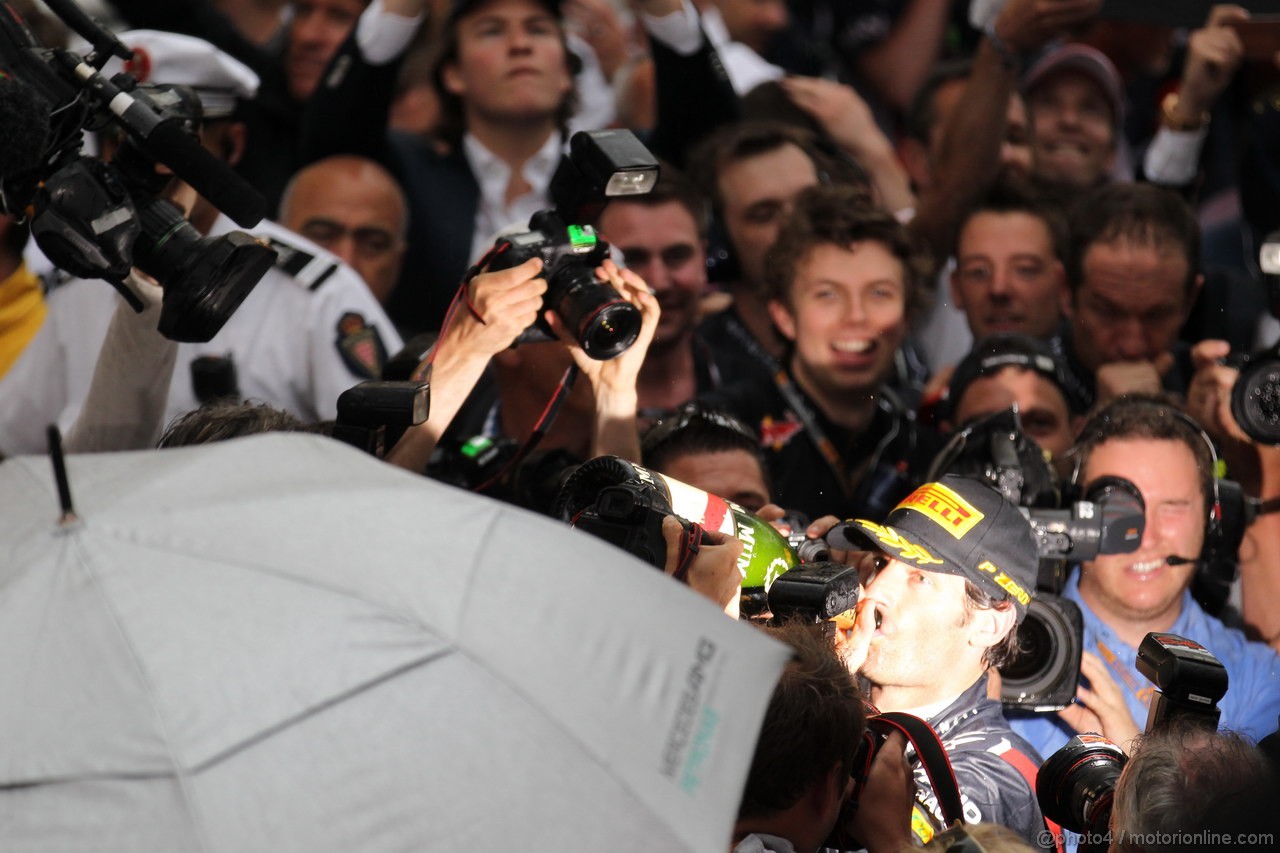 GP MONACO, 27.05.2012- Gara, Mark Webber (AUS) Red Bull Racing RB8 vincitore 