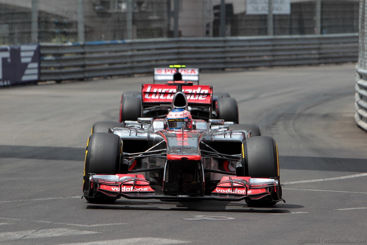 GP MONACO, 27.05.2012- Gara, Jenson Button (GBR) McLaren Mercedes MP4-27 