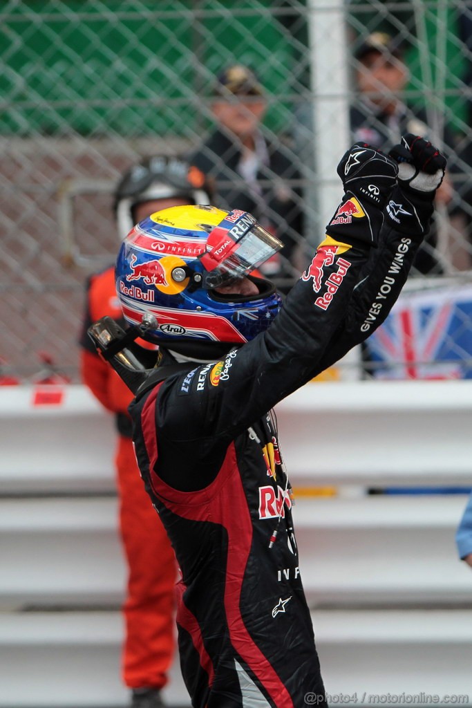 GP MONACO, 27.05.2012- Gara, Mark Webber (AUS) Red Bull Racing RB8 vincitore 