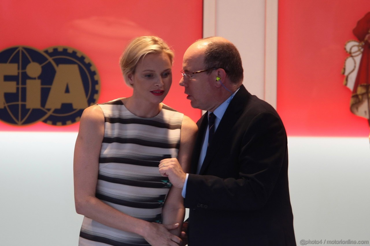 GP MONACO, 27.05.2012- Gara, Princess Charlene e S.A.S. Prince Albert II