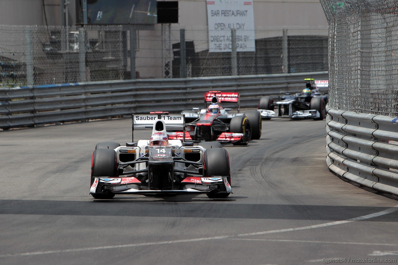 GP MONACO, 27.05.2012- Gara, Kamui Kobayashi (JAP) Sauber F1 Team C31 