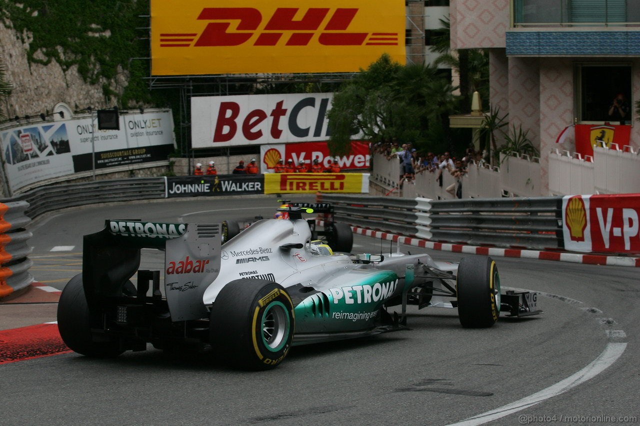 GP MONACO, 27.05.2012- Gara, Nico Rosberg (GER) Mercedes AMG F1 W03 
