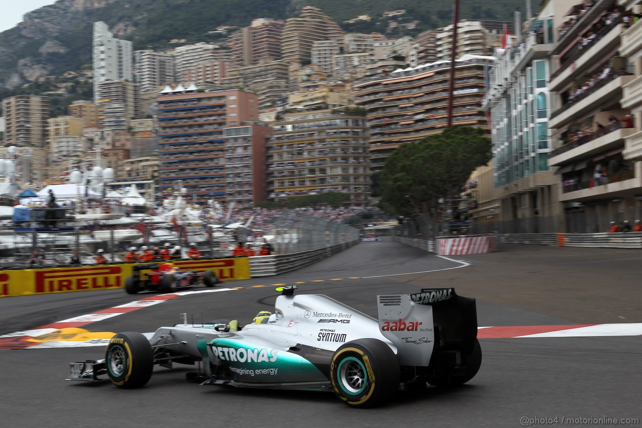 GP MONACO, 27.05.2012- Gara, Nico Rosberg (GER) Mercedes AMG F1 W03 