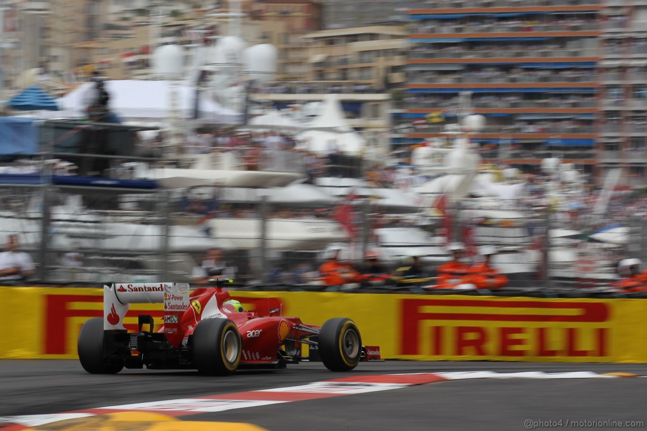 GP MONACO, 27.05.2012- Gara, Felipe Massa (BRA) Ferrari F2012 