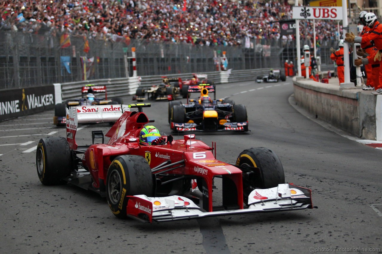 GP MONACO, 27.05.2012- Gara, Felipe Massa (BRA) Ferrari F2012 