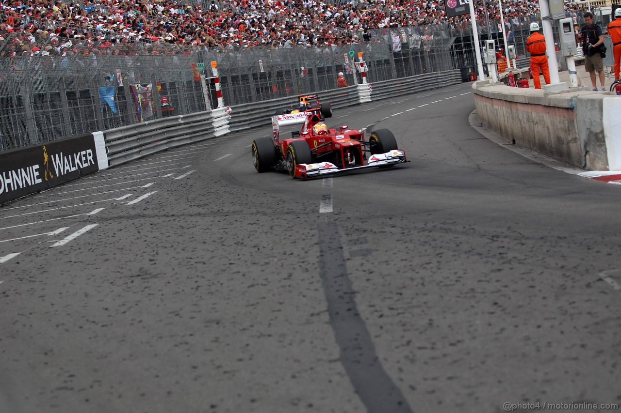 GP MONACO, 27.05.2012- Gara, Fernando Alonso (ESP) Ferrari F2012 