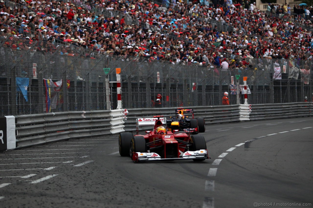 GP MONACO, 27.05.2012- Gara, Fernando Alonso (ESP) Ferrari F2012 