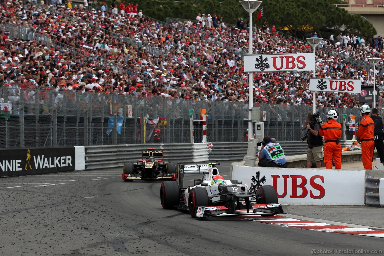 GP MONACO, 27.05.2012- Gara, Sergio Prez (MEX) Sauber F1 Team C31 