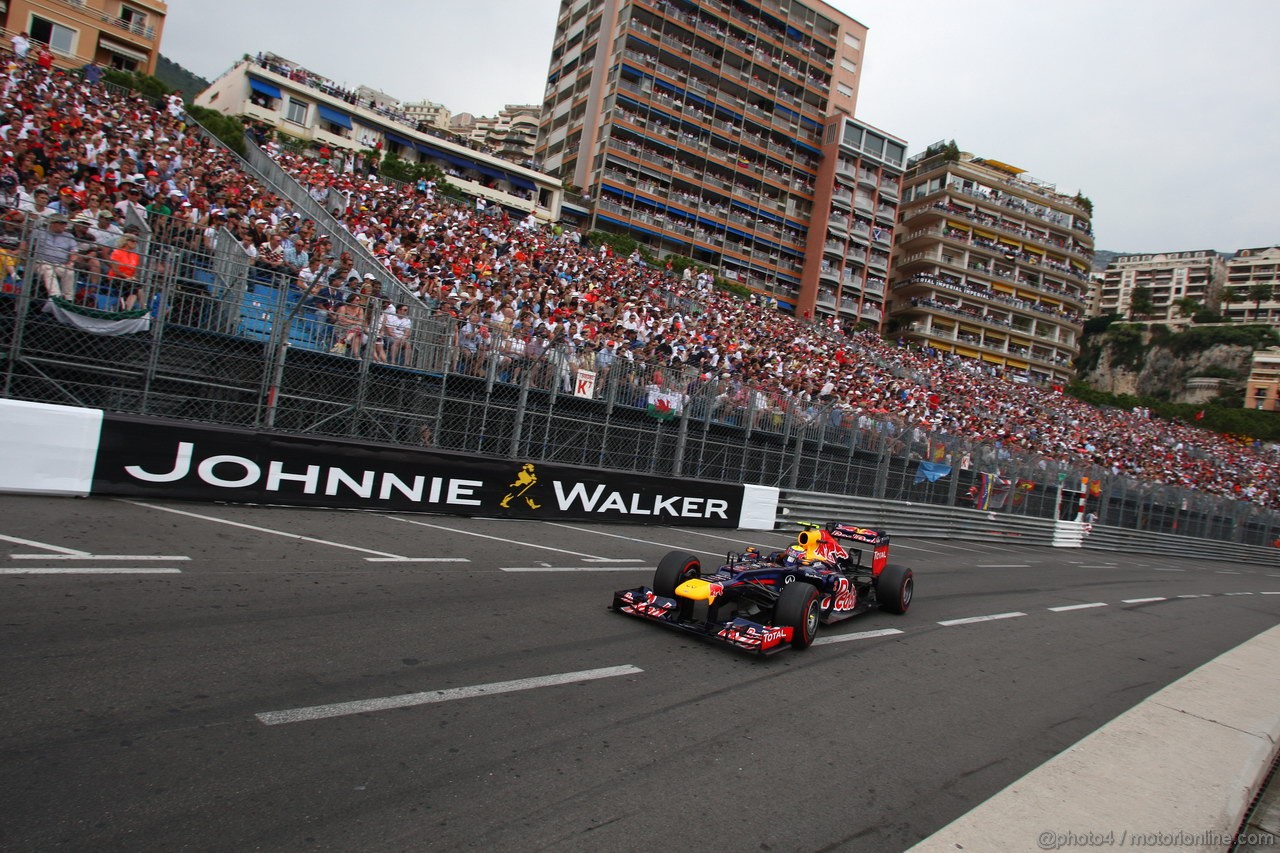 GP MONACO, 27.05.2012- Gara, Mark Webber (AUS) Red Bull Racing RB8