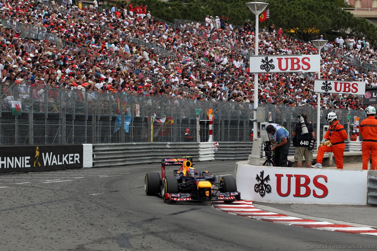 GP MONACO, 27.05.2012- Gara, Mark Webber (AUS) Red Bull Racing RB8