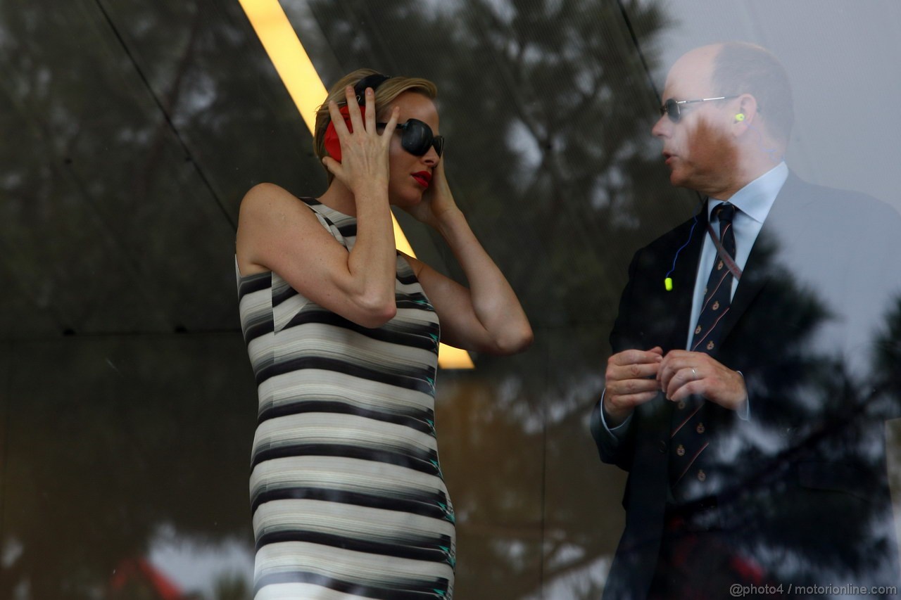 GP MONACO, 27.05.2012- Gara, Princess Charlene e S.A.S. Prince Albert II 