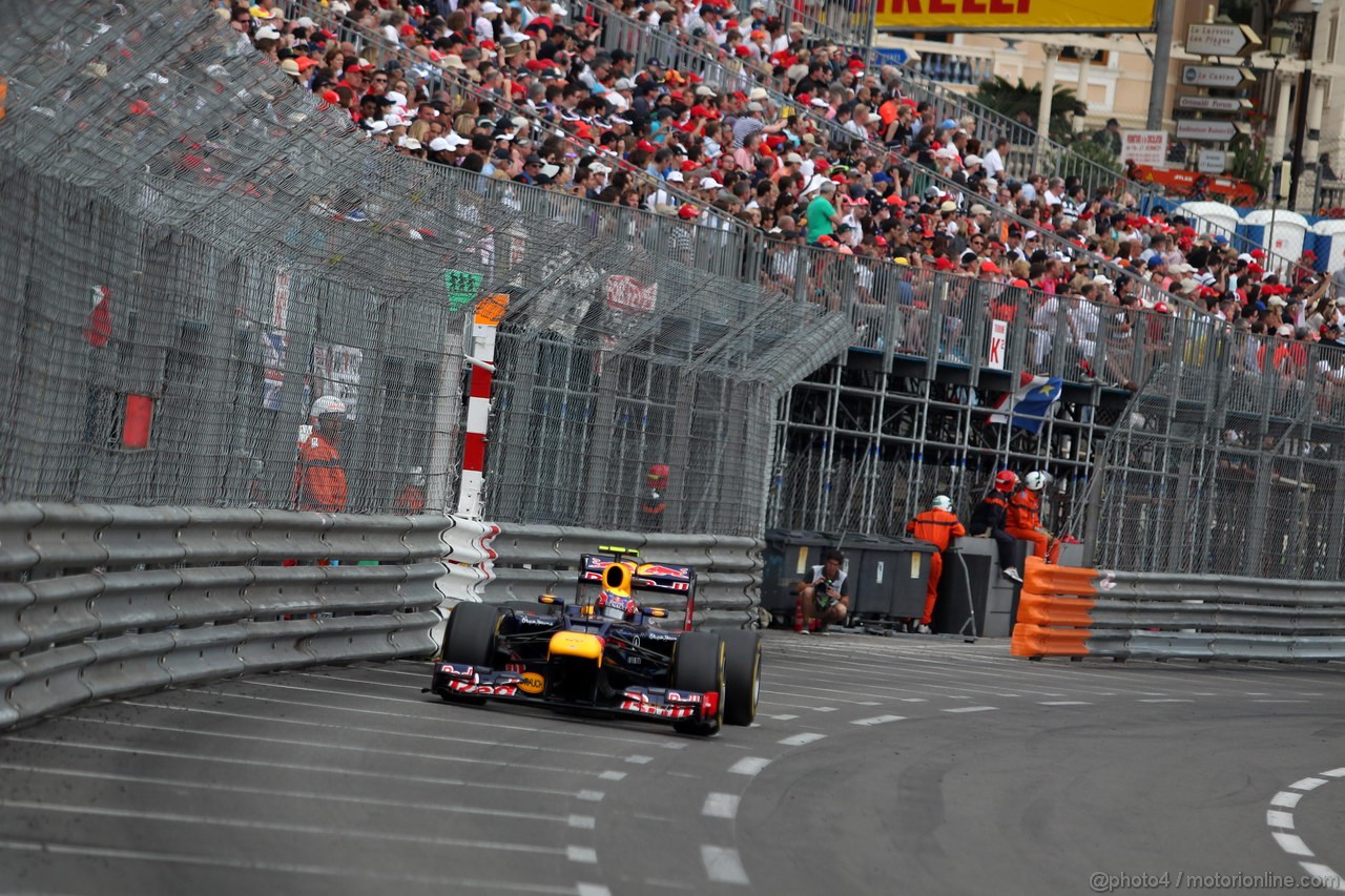 GP MONACO, 27.05.2012- Gara, Mark Webber (AUS) Red Bull Racing RB8