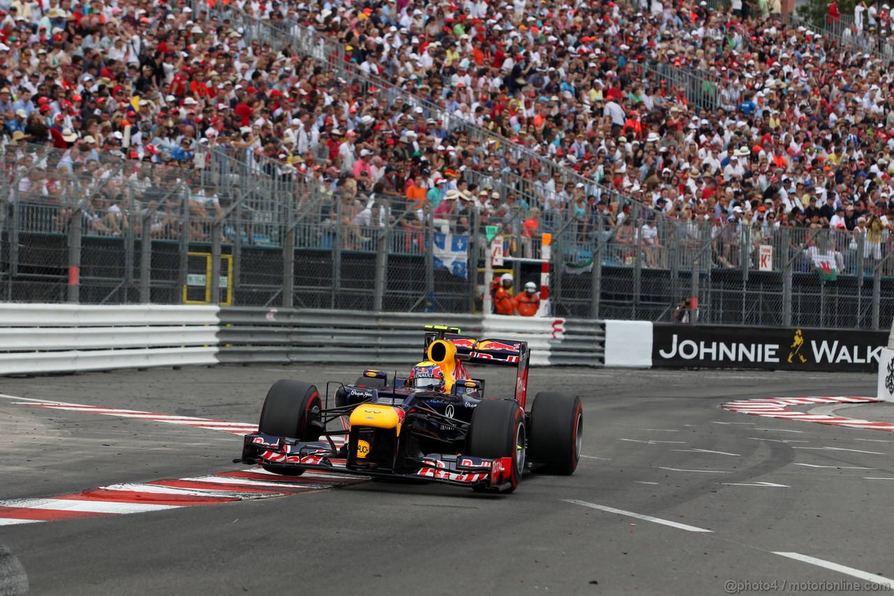 GP MONACO, 27.05.2012- Gara, Mark Webber (AUS) Red Bull Racing RB8 