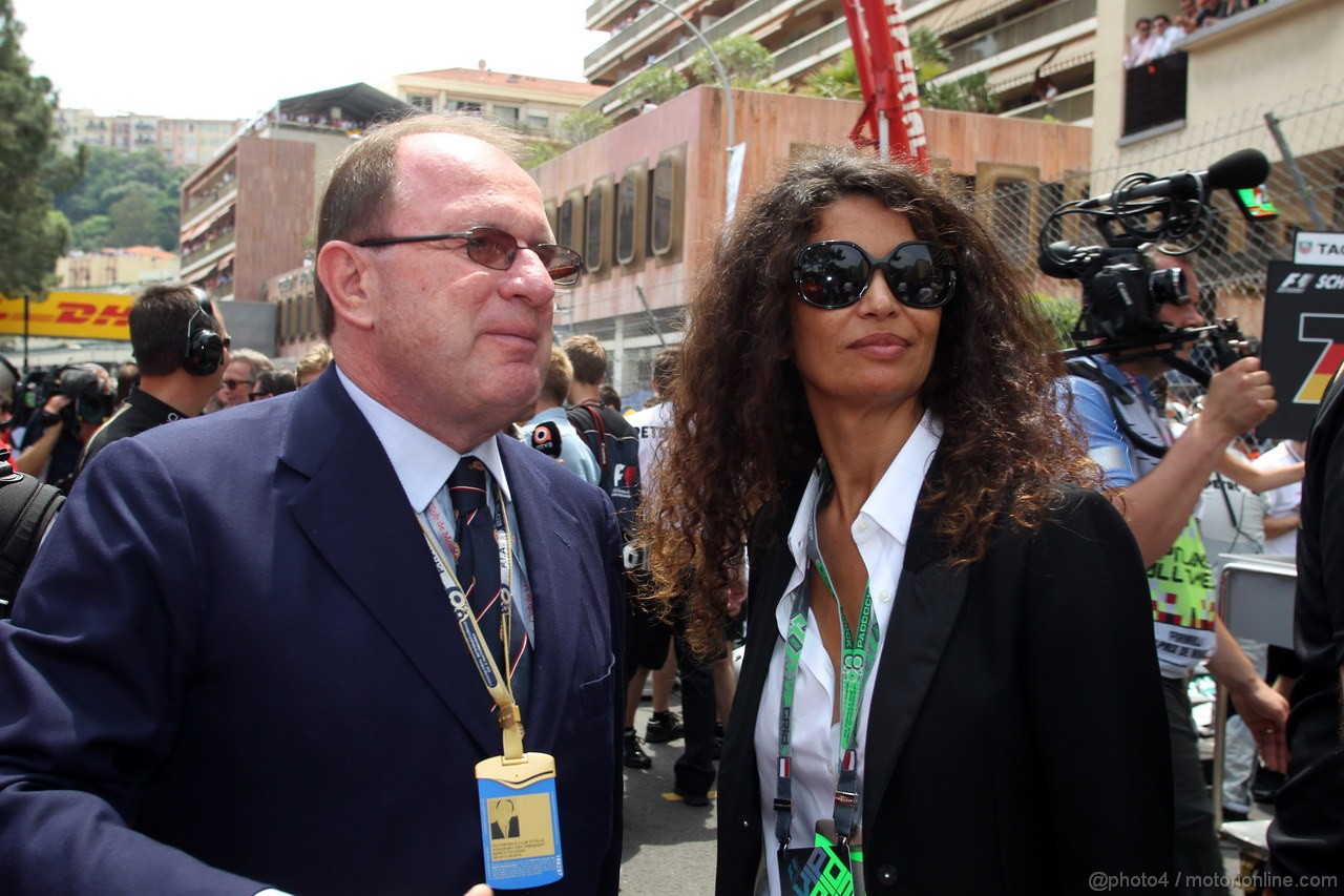GP MONACO, 27.05.2012- Gara, Afef Jnifen (TUN), wife of Marco Tronchetti Provera (ITA), Pirelli's President 