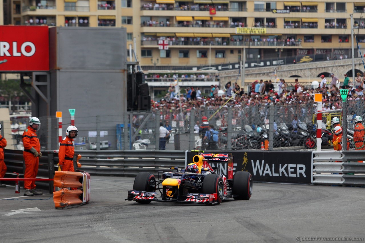 GP MONACO, 27.05.2012- Gara, Mark Webber (AUS) Red Bull Racing RB8