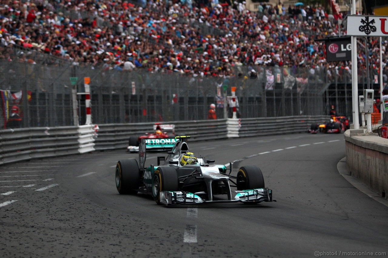 GP MONACO, 27.05.2012- Gara, Nico Rosberg (GER) Mercedes AMG F1 W03 