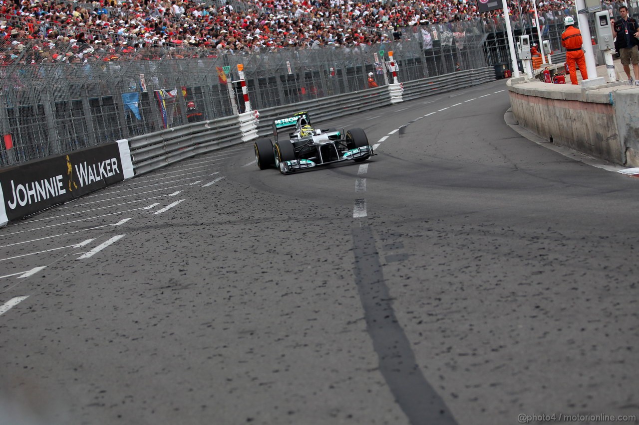 GP MONACO, 27.05.2012- Gara,Nico Rosberg (GER) Mercedes AMG F1 W03 