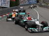 GP MONACO, 27.05.2012- Gara, Michael Schumacher (GER) Mercedes AMG F1 W03 e Nico Hulkenberg (GER) Sahara Force India F1 Team VJM05 