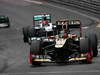 GP MONACO, 27.05.2012- Gara, Kimi Raikkonen (FIN) Lotus F1 Team E20 davanti a Michael Schumacher (GER) Mercedes AMG F1 W03