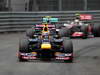 GP MONACO, 27.05.2012- Gara, Mark Webber (AUS) Red Bull Racing RB8 davanti a Nico Rosberg (GER) Mercedes AMG F1 W03 