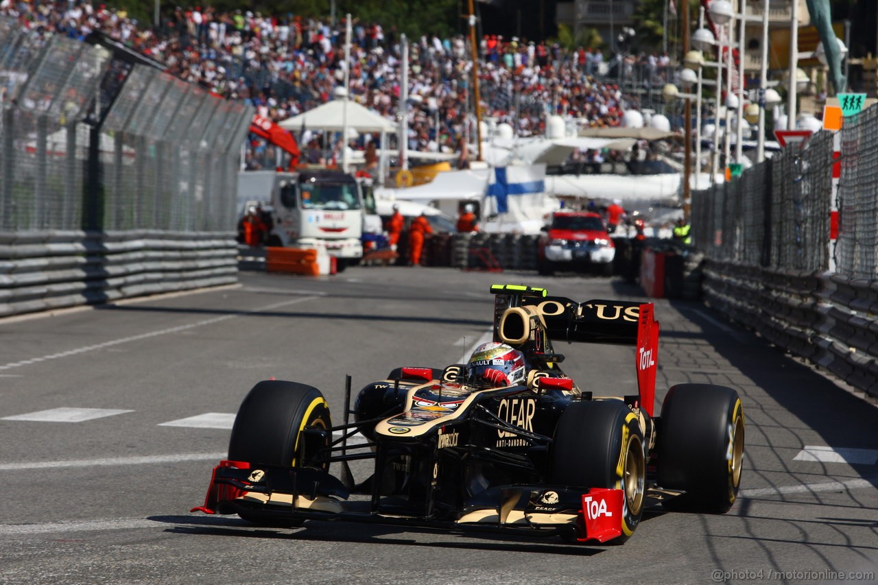 GP MONACO, 24.05.2012- Prove Libere 1, Romain Grosjean (FRA) Lotus F1 Team E20 