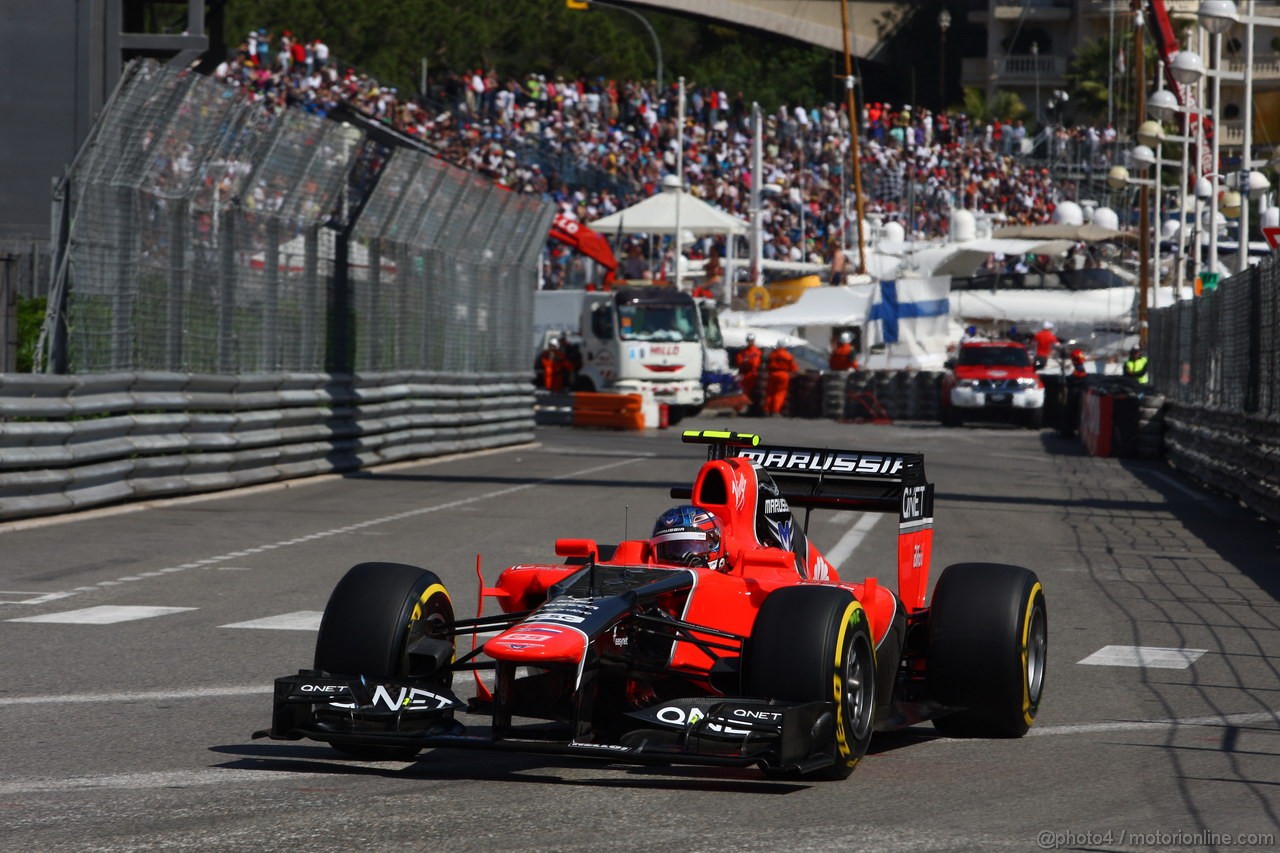 GP MONACO, 24.05.2012- Prove Libere 1, Charles Pic (FRA) Marussia F1 Team MR01 
