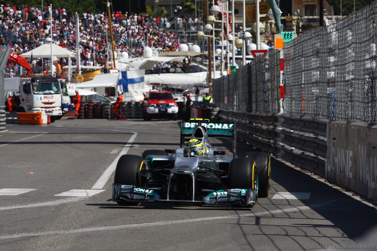 GP MONACO, 24.05.2012- Prove Libere 1, Nico Rosberg (GER) Mercedes AMG F1 W03 