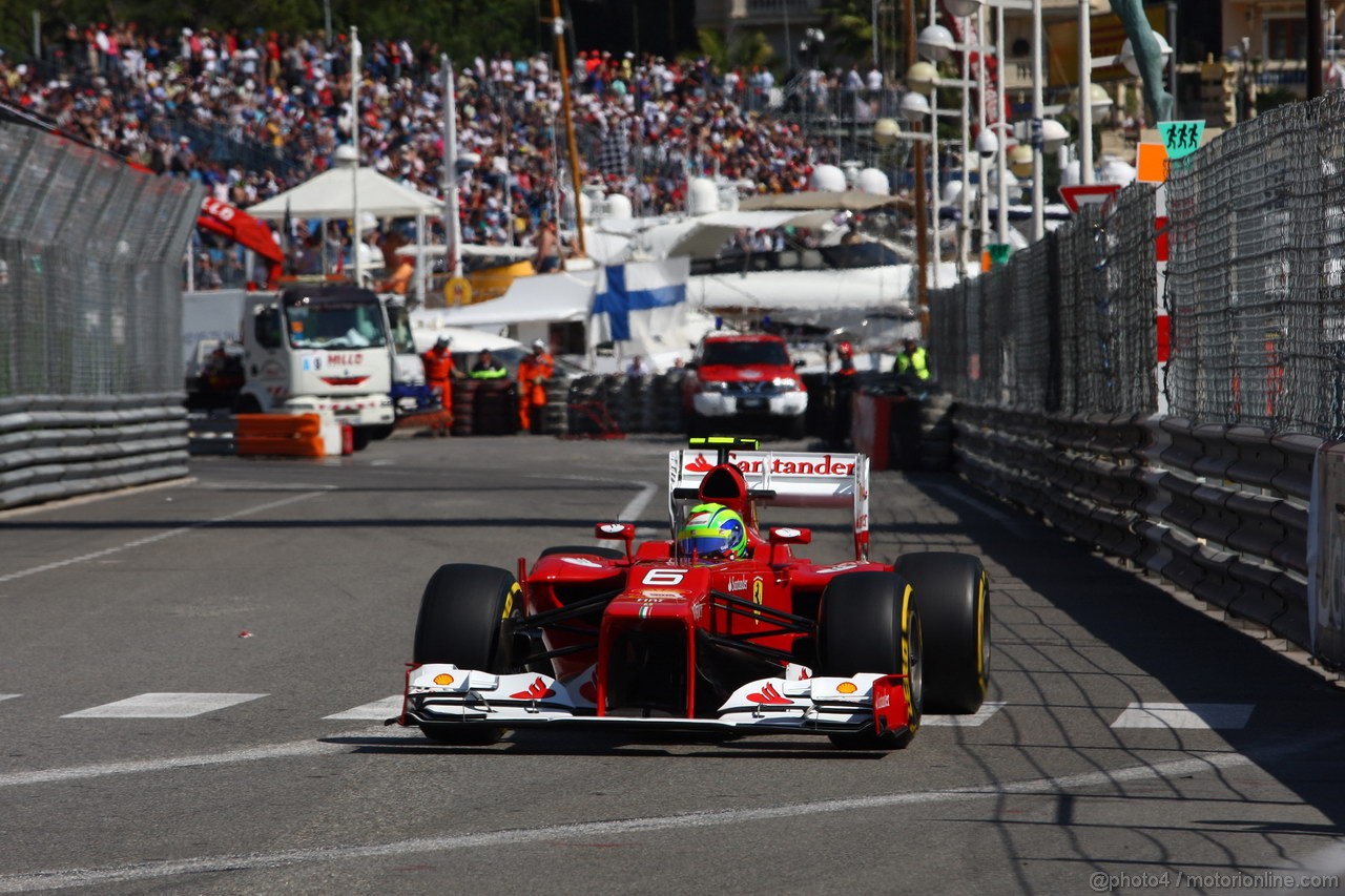 GP MONACO, 24.05.2012- Prove Libere 1, Felipe Massa (BRA) Ferrari F2012 