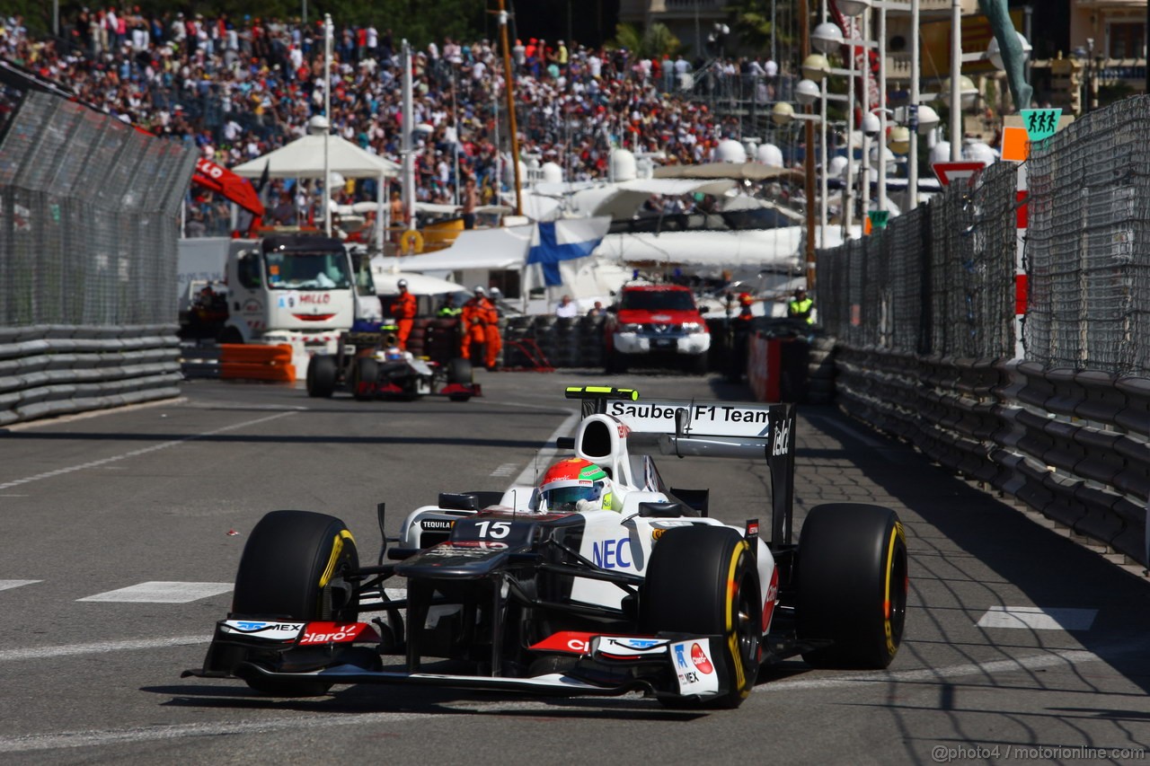 GP MONACO, 24.05.2012- Prove Libere 1, Sergio Prez (MEX) Sauber F1 Team C31