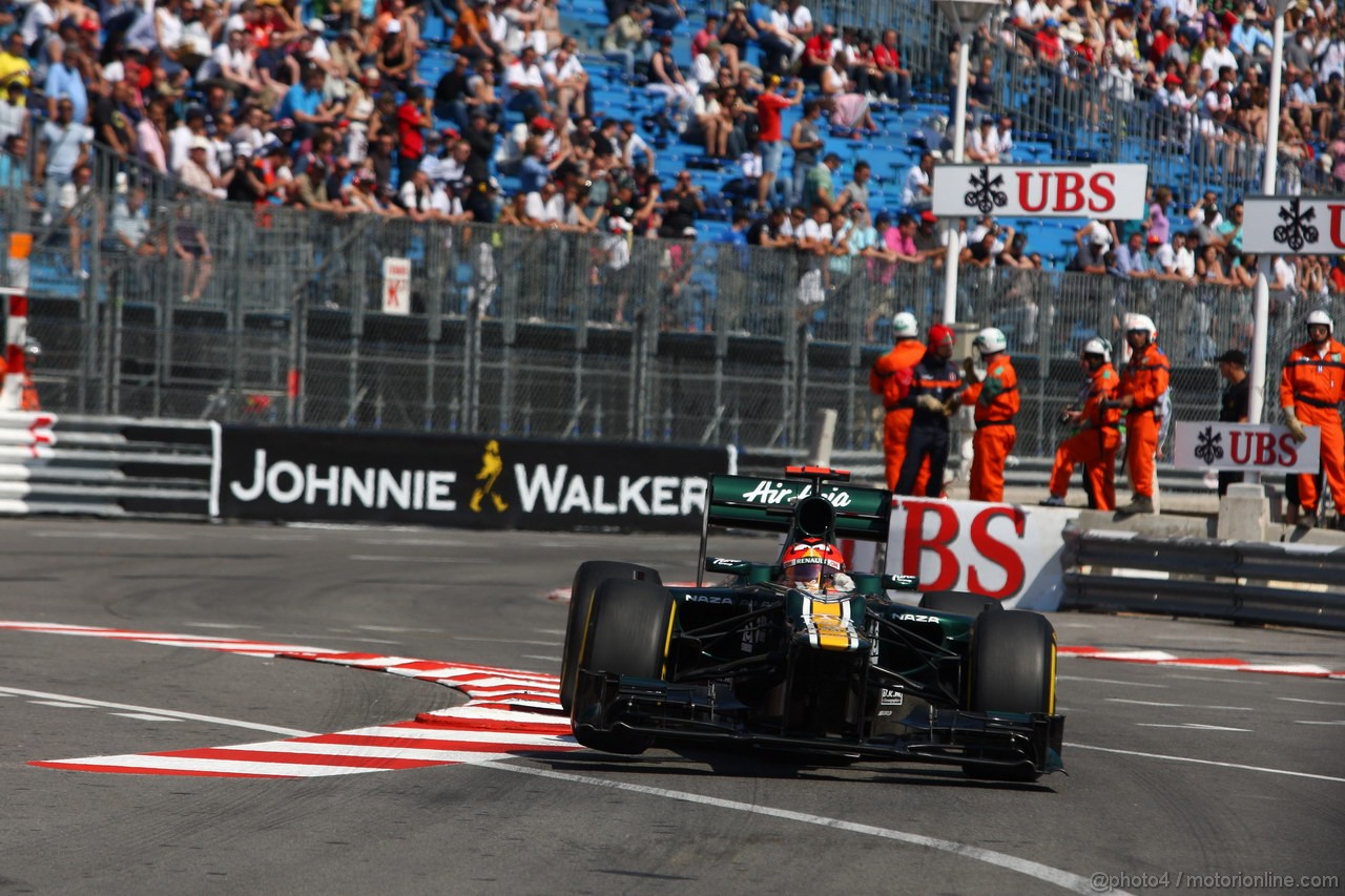 GP MONACO, 24.05.2012- Prove Libere 1, Heikki Kovalainen (FIN) Caterham F1 Team CT01 