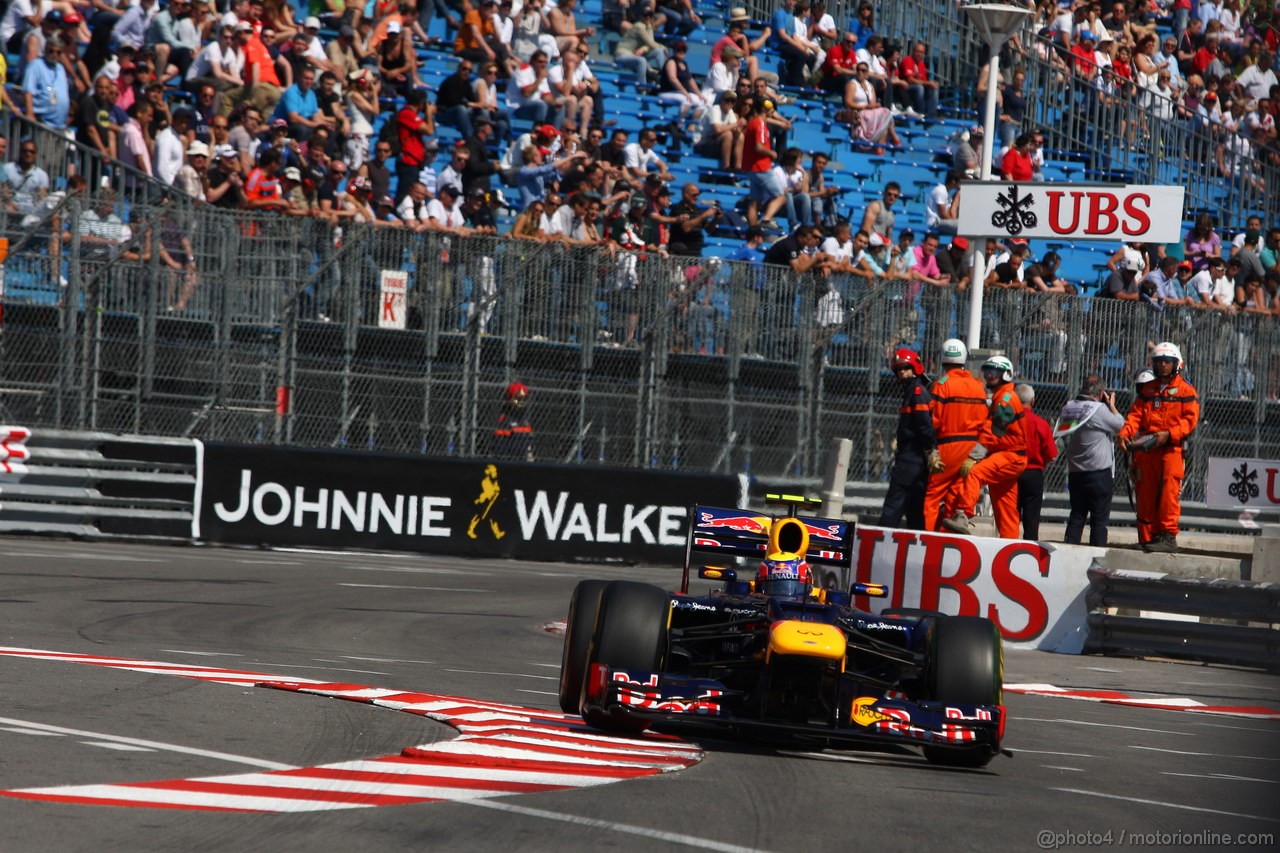 GP MONACO, 24.05.2012- Prove Libere 1, Mark Webber (AUS) Red Bull Racing RB8 
