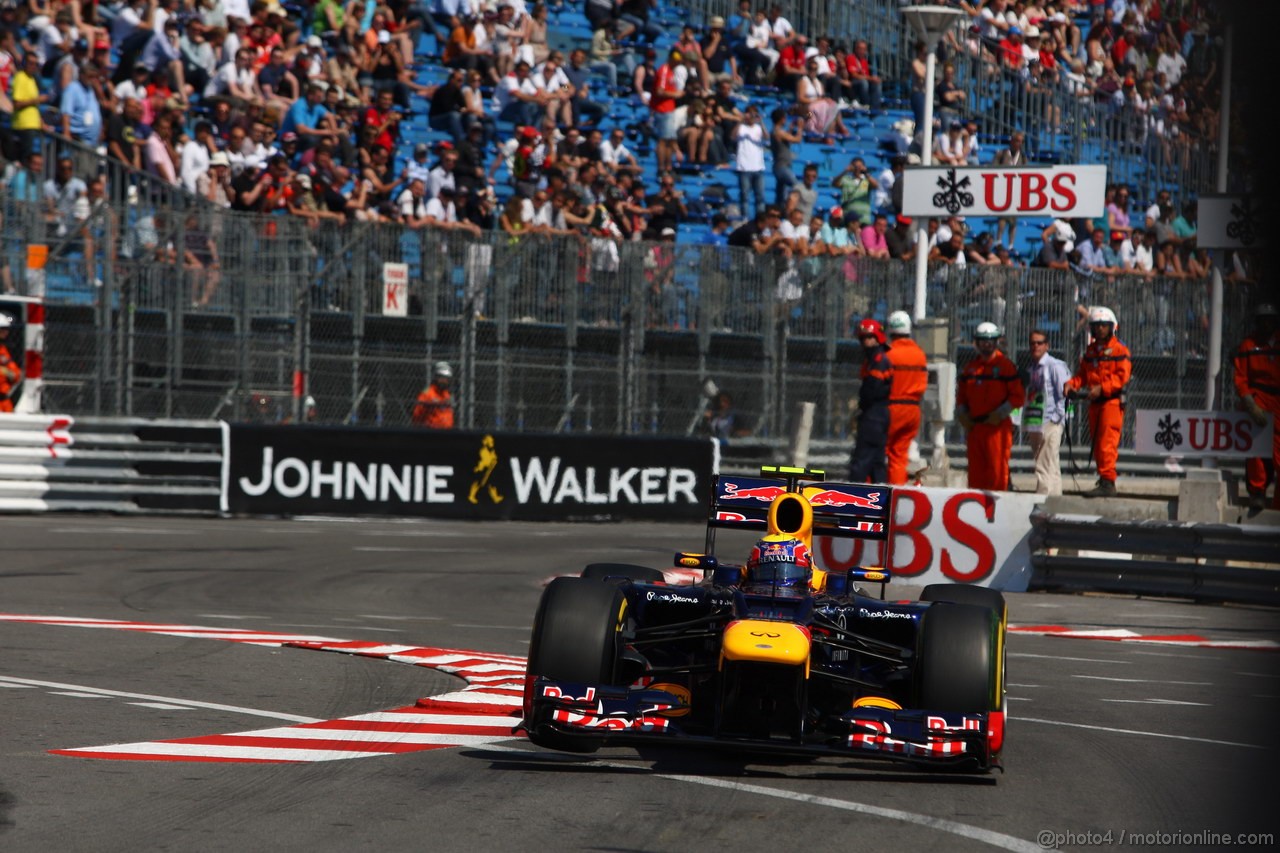 GP MONACO, 24.05.2012- Prove Libere 1, Mark Webber (AUS) Red Bull Racing RB8 