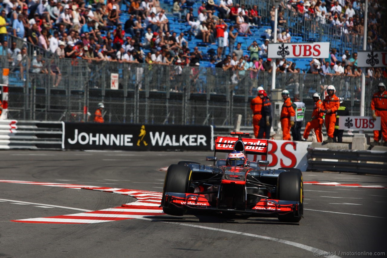 GP MONACO, 24.05.2012- Prove Libere 1, Jenson Button (GBR) McLaren Mercedes MP4-27 