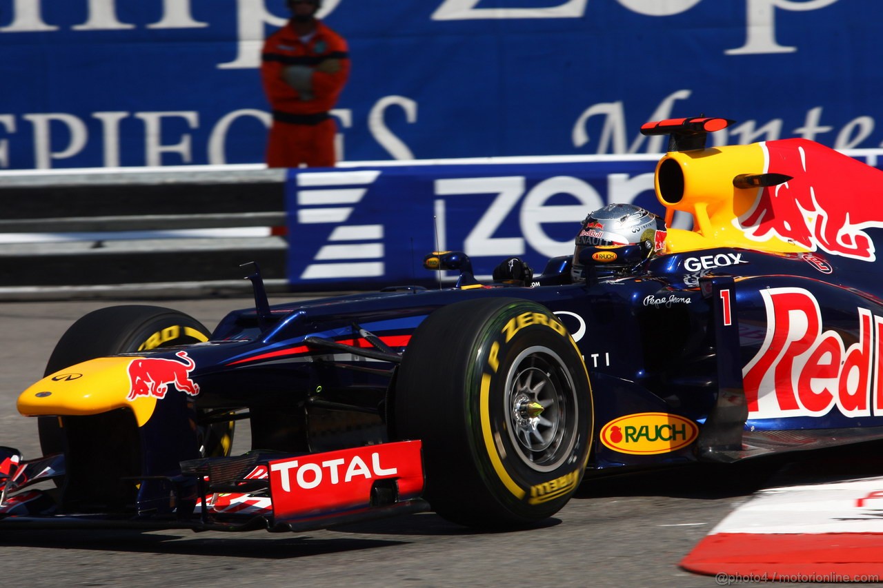 GP MONACO, 24.05.2012- Prove Libere 1, Sebastian Vettel (GER) Red Bull Racing RB8 