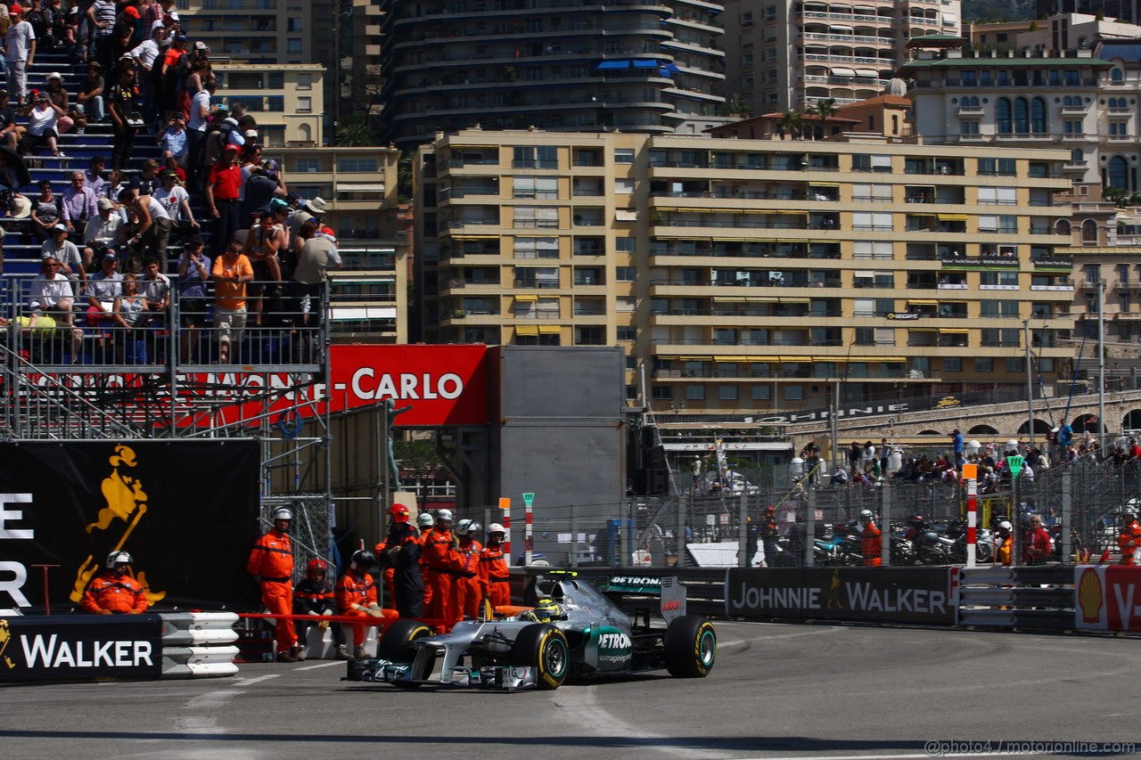 GP MONACO, 24.05.2012- Prove Libere 1, Nico Rosberg (GER) Mercedes AMG F1 W03 