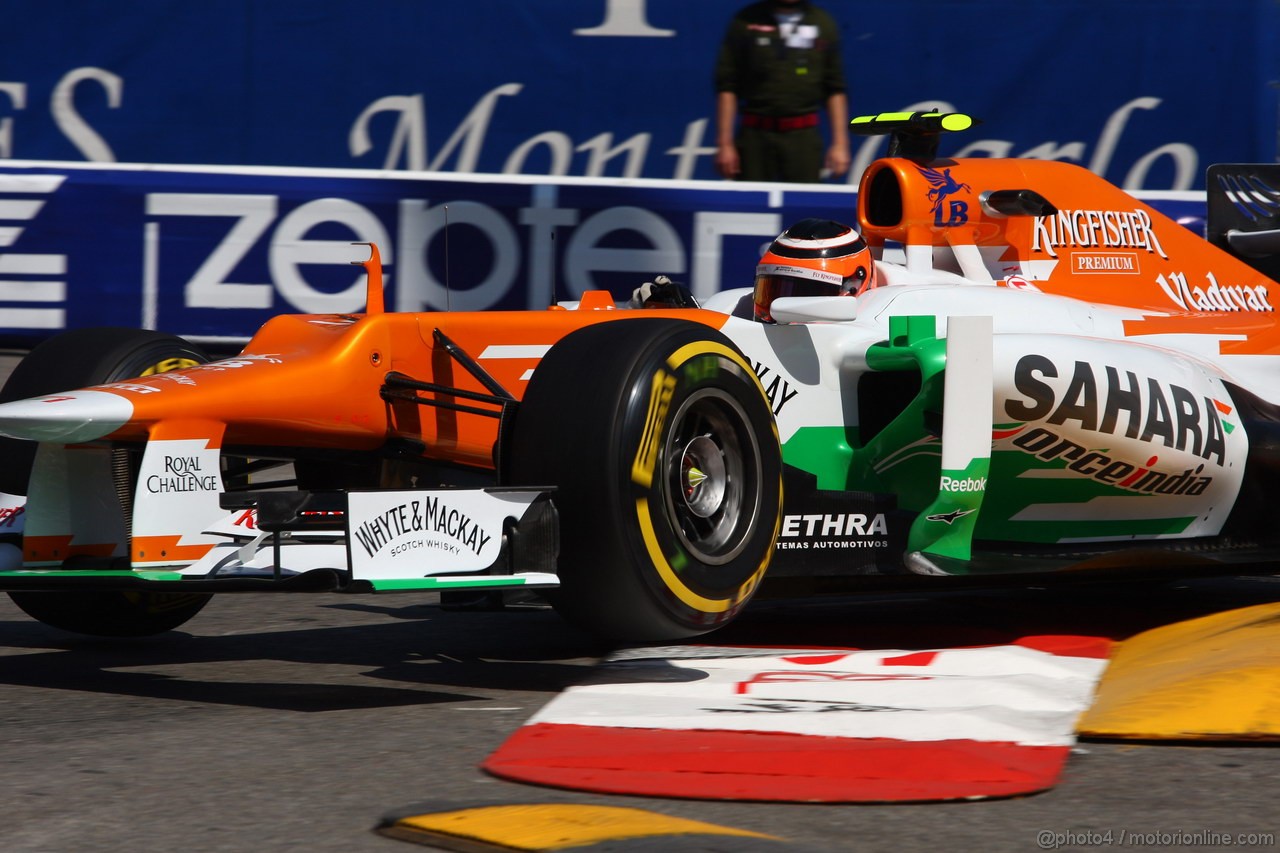 GP MONACO, 24.05.2012- Prove Libere 1, Nico Hulkenberg (GER) Sahara Force India F1 Team VJM05 