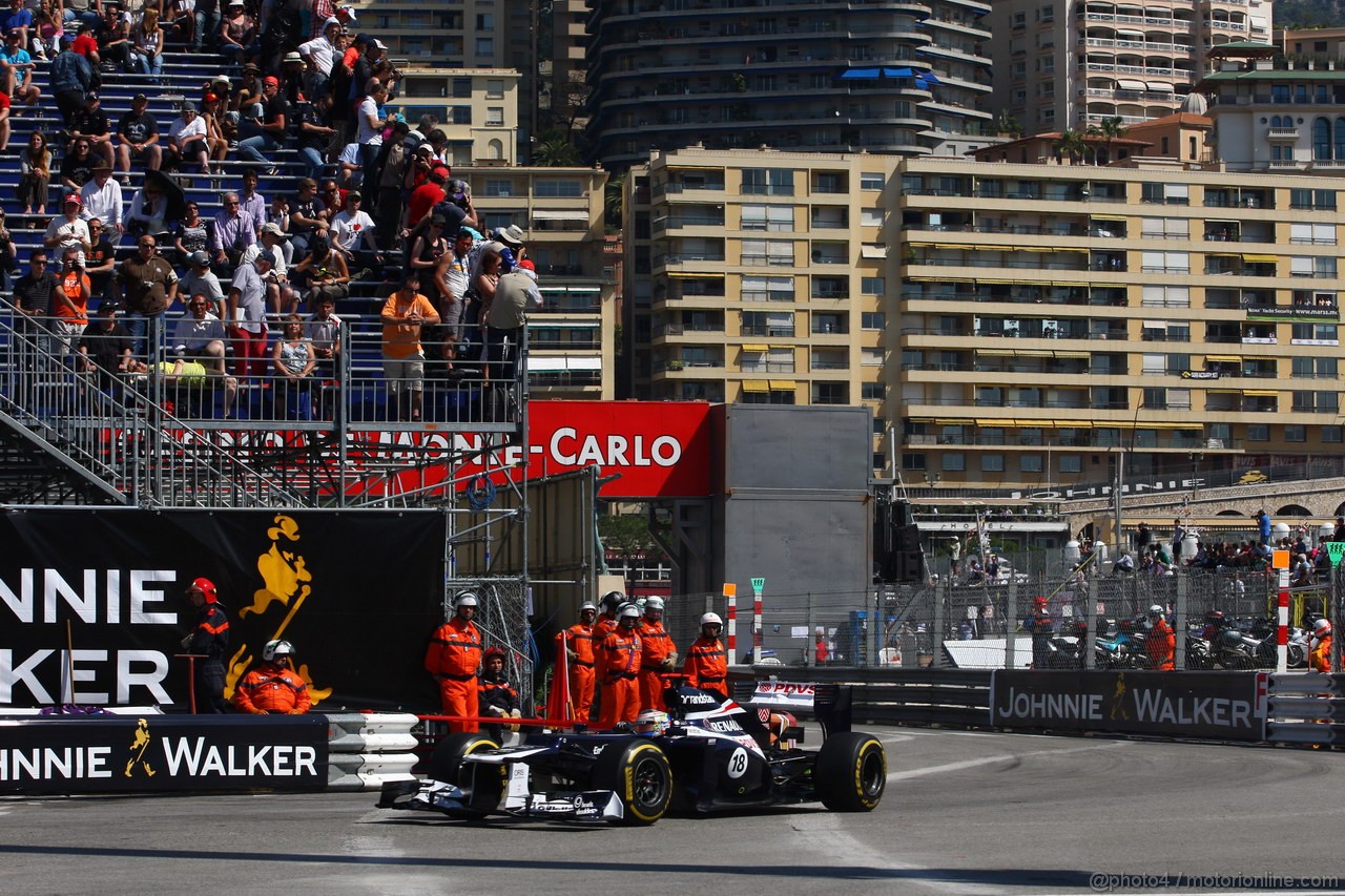 GP MONACO, 24.05.2012- Prove Libere 1, Pastor Maldonado (VEN) Williams F1 Team FW34
