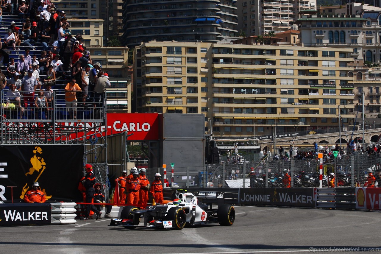 GP MONACO, 24.05.2012- Prove Libere 1, Sergio Prez (MEX) Sauber F1 Team C31 