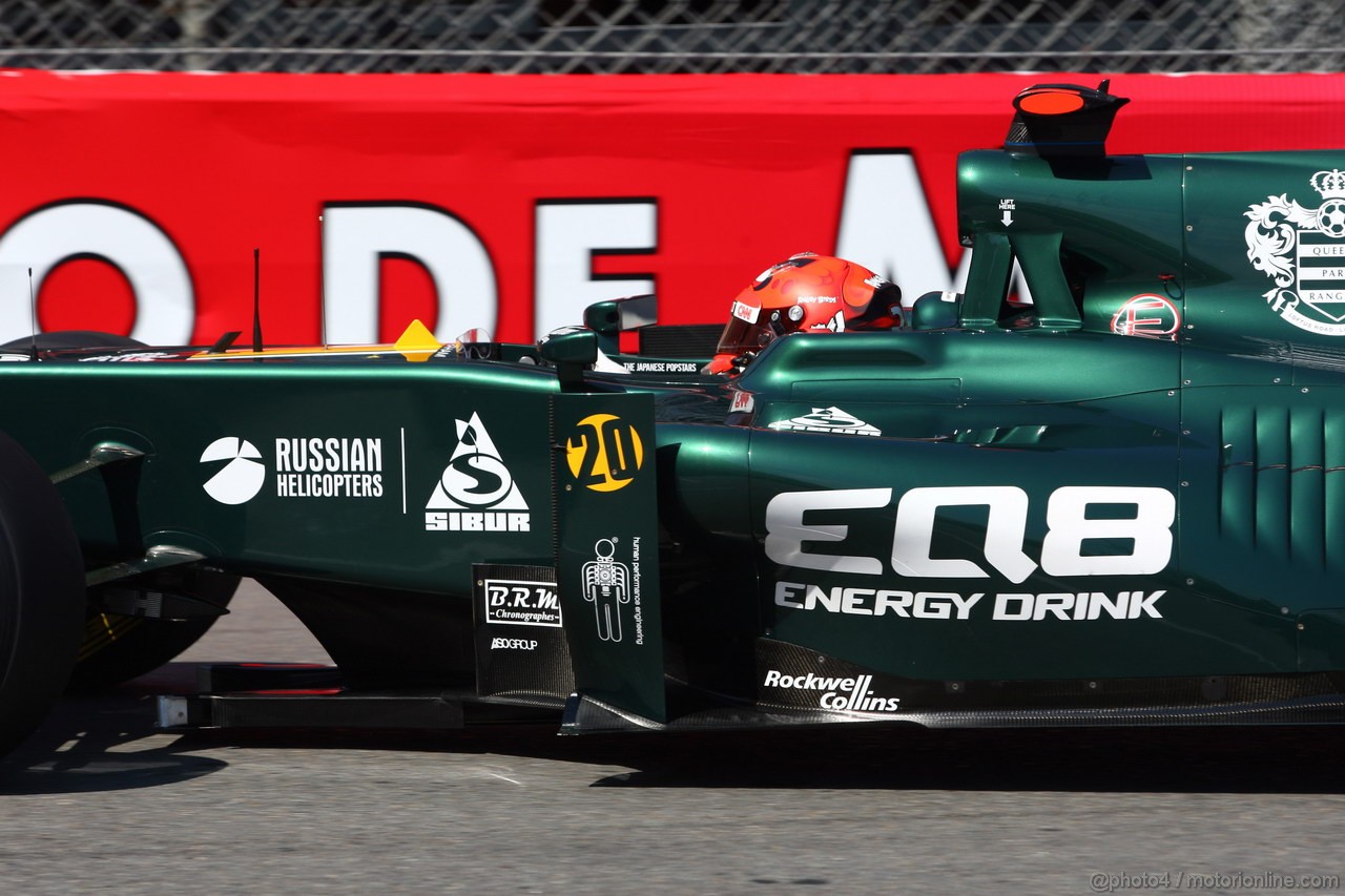 GP MONACO, 24.05.2012- Prove Libere 1, Heikki Kovalainen (FIN) Caterham F1 Team CT01 