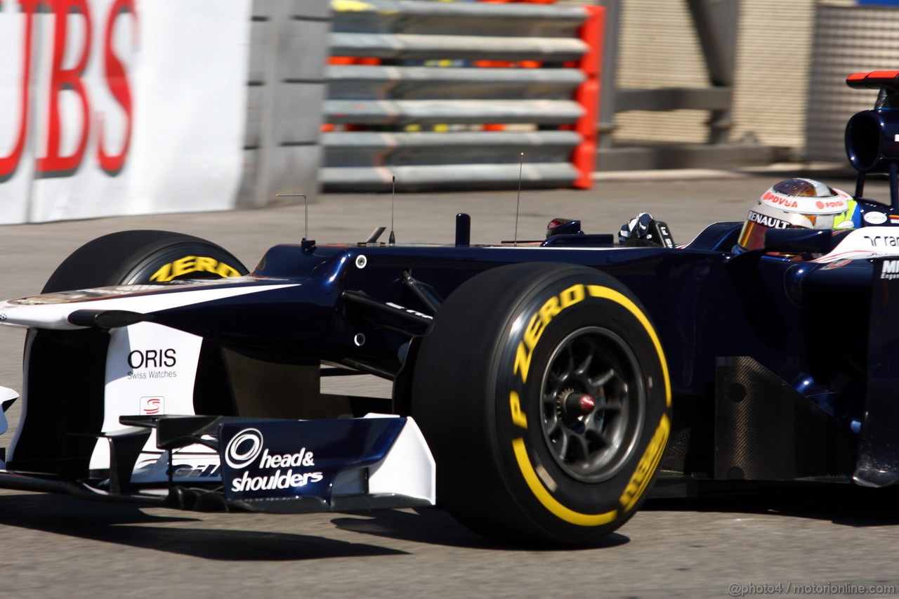 GP MONACO, 24.05.2012- Prove Libere 1, Pastor Maldonado (VEN) Williams F1 Team FW34 