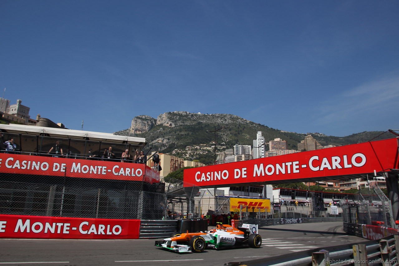 GP MONACO, 24.05.2012- Prove Libere 1, Nico Hulkenberg (GER) Sahara Force India F1 Team VJM05 
