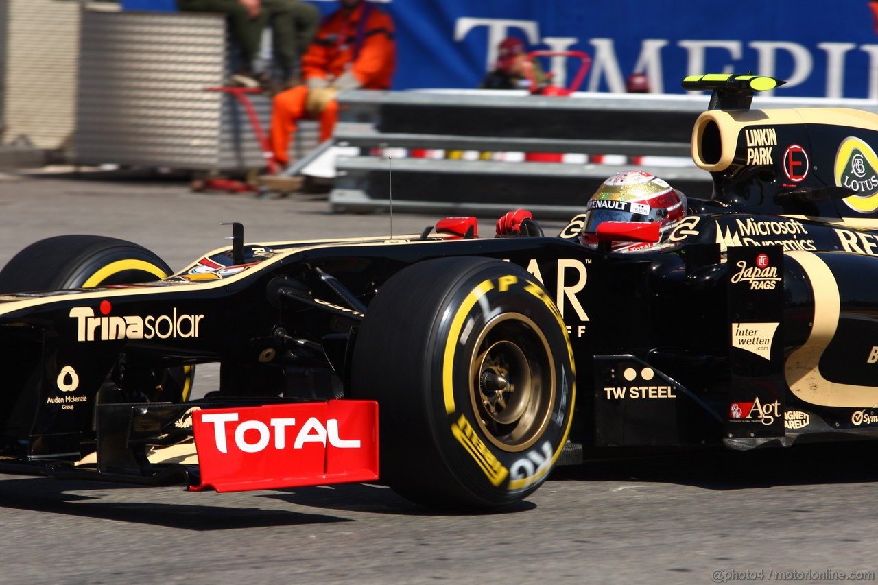 GP MONACO, 24.05.2012- Prove Libere 1,Romain Grosjean (FRA) Lotus F1 Team E20 
