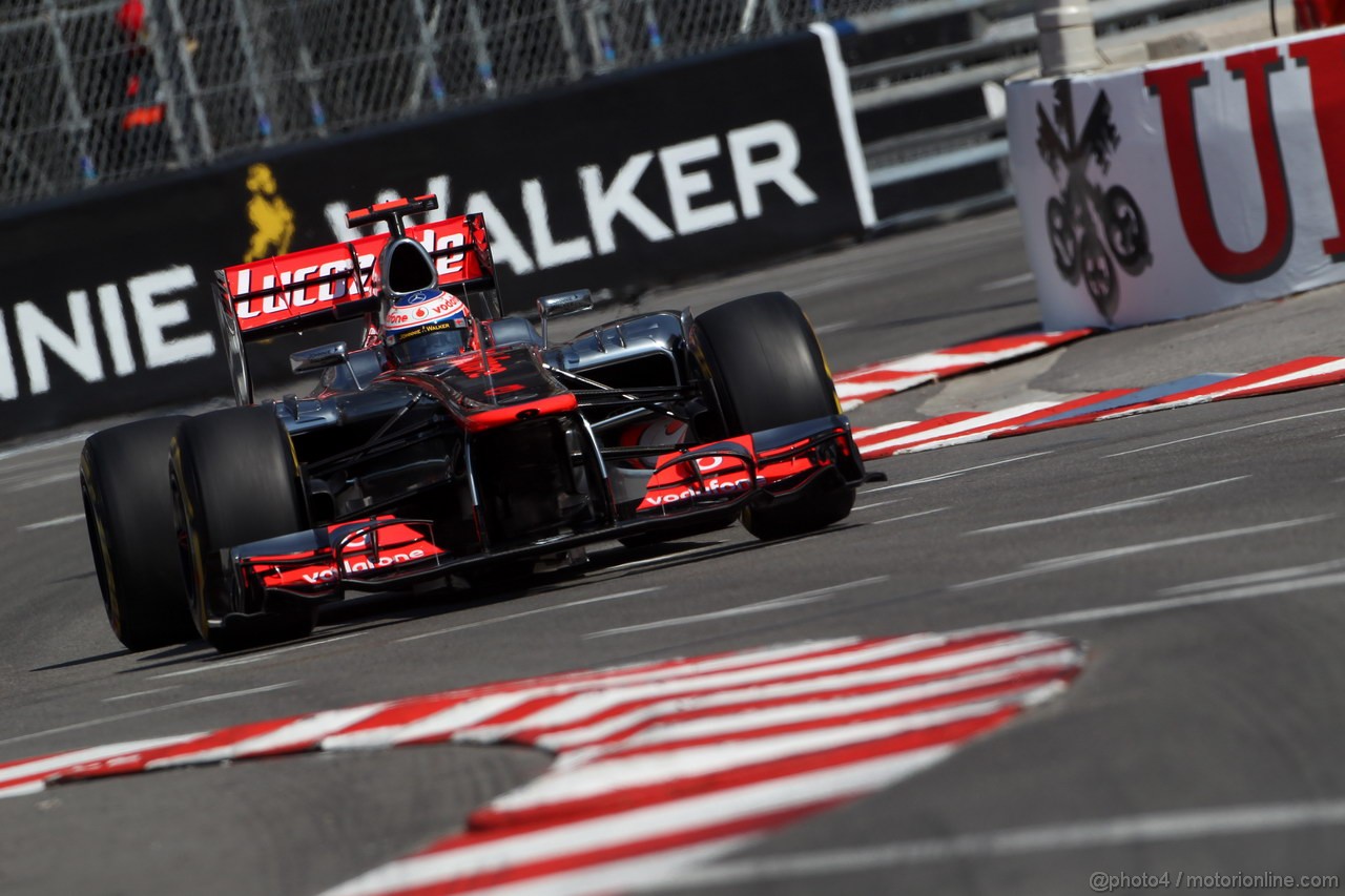 GP MONACO, 24.05.2012- Prove Libere 1, Jenson Button (GBR) McLaren Mercedes MP4-27