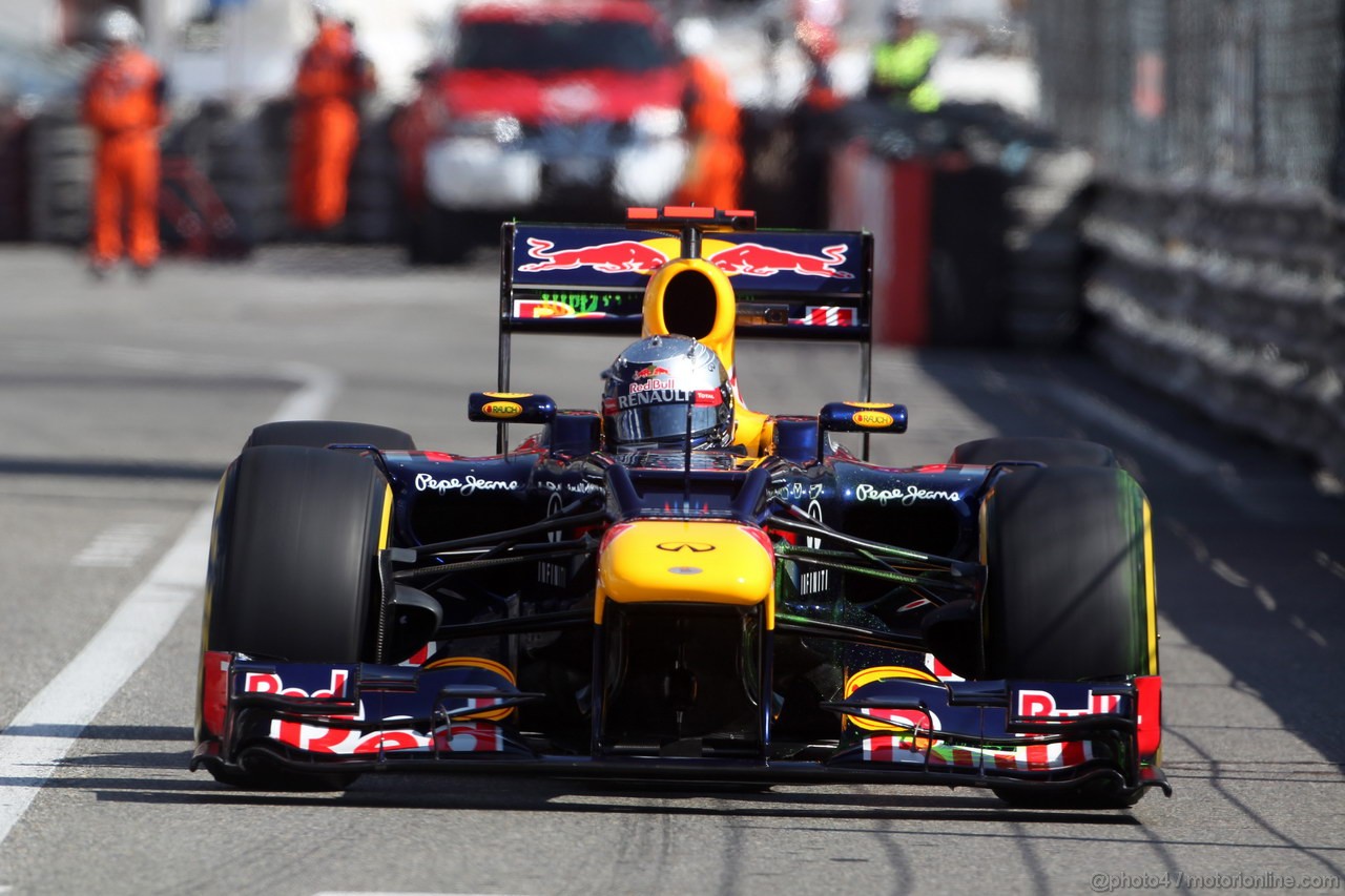 GP MONACO, 24.05.2012- Prove Libere 1, Sebastian Vettel (GER) Red Bull Racing RB8 