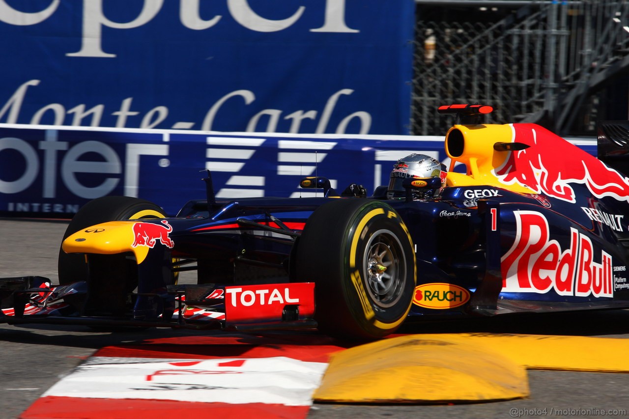 GP MONACO, 24.05.2012- Prove Libere 1, Sebastian Vettel (GER) Red Bull Racing RB8 