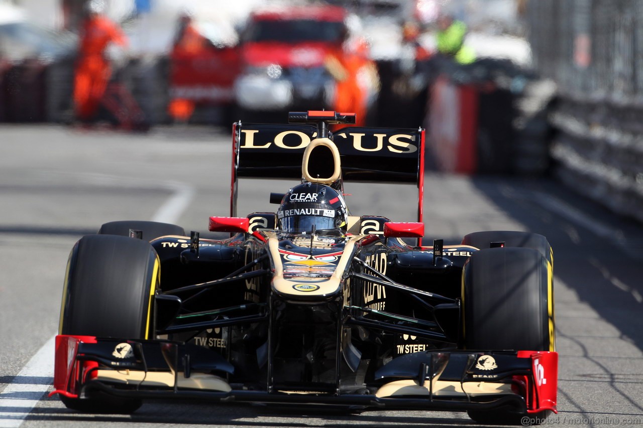 GP MONACO, 24.05.2012- Prove Libere 1, Kimi Raikkonen (FIN) Lotus F1 Team E20 