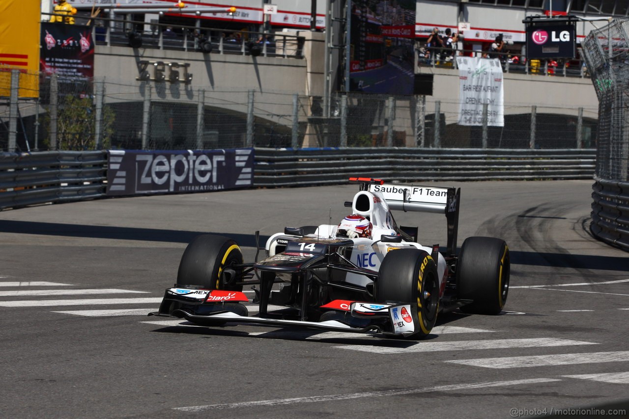 GP MONACO, 24.05.2012- Prove Libere 1, Kamui Kobayashi (JAP) Sauber F1 Team C31 