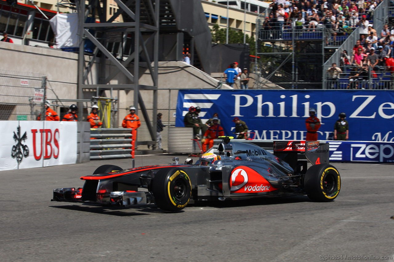 GP MONACO, 24.05.2012- Prove Libere 1, Lewis Hamilton (GBR) McLaren Mercedes MP4-27 