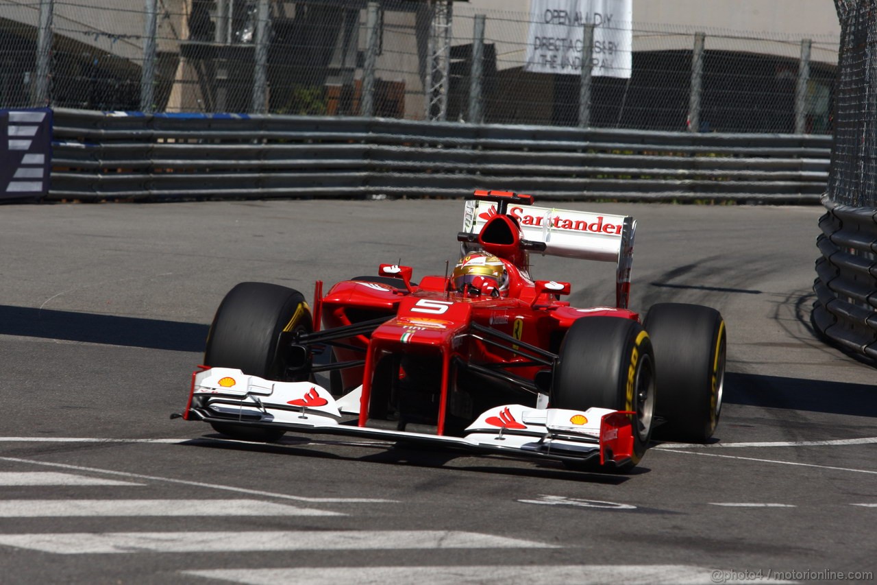 GP MONACO, 24.05.2012- Prove Libere 1, Fernando Alonso (ESP) Ferrari F2012 